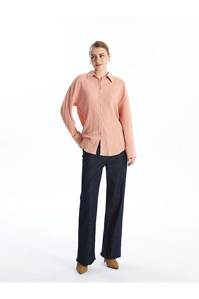 LC Waikiki Women's Shirt - Solid, Long Sleeve, LCW