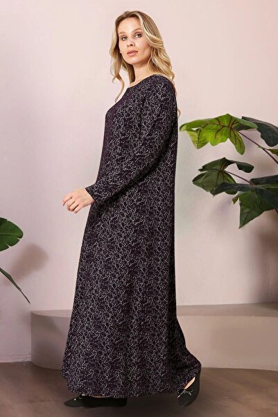 Ferace Jacquard Hijab - Γυναικείο Μητρικό Φόρεμα Plus Size