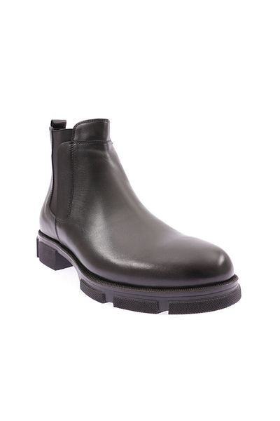 DGN Genuine Leather Black Men's Chelsea Boots - Analin 311223210