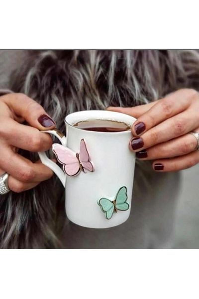 AROW Butterfly Porcelain Mug