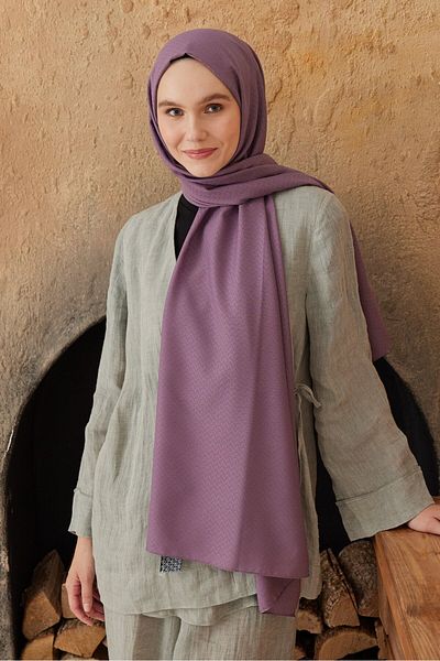 Modakaşmir Şal moale din seria Jacquard cu model în zig-zag