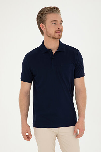 U.S. Polo Assn. تي شيرت رجالي باللون الأزرق الداكن 50282505 -VR033