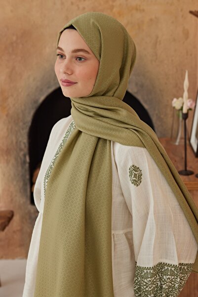 Modakaşmir Şal moale din seria Jacquard cu model de inele