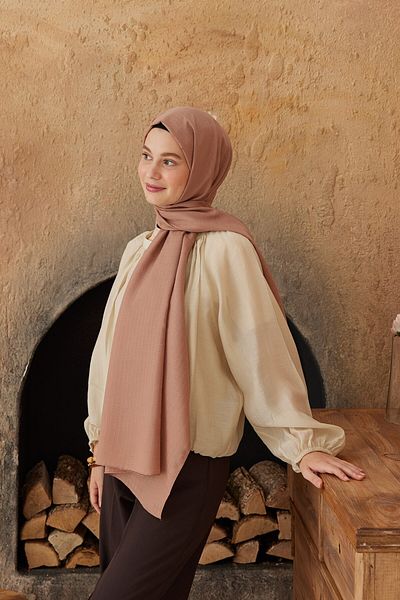 Modakaşmir Σάλι με μοτίβο κουτιού σειράς Soft Jacquard