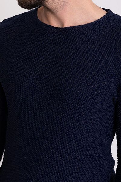 Mcr Lase Slim Fit Crew Neck Long Sleeve Men's Knitwear Sweater Navy Blue - 11348.20K