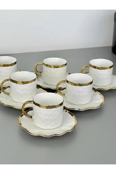 AROW White Porcelain Coffee Set