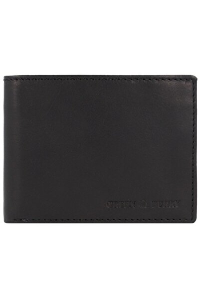 Greenburry Portofel Pure Black Protecție RFID Piele 13 cm