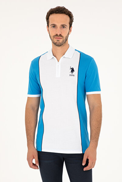 U.S. Polo Assn. تي شيرت ساكس أزرق للرجال - 50281945 -VR045