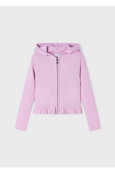 MAYORAL Girl's Hooded Zippered Knitwear Cardigan 3355