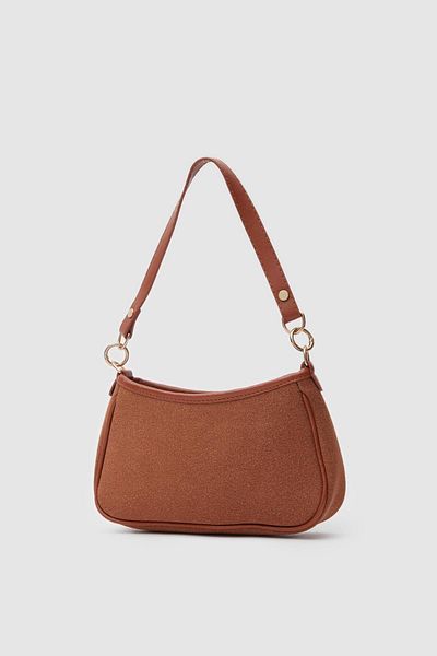 Shule Bags Geantă Baguette Farme Suede Tan