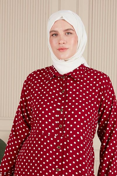 Ferace فستان نسائي منقط مقاس كبير