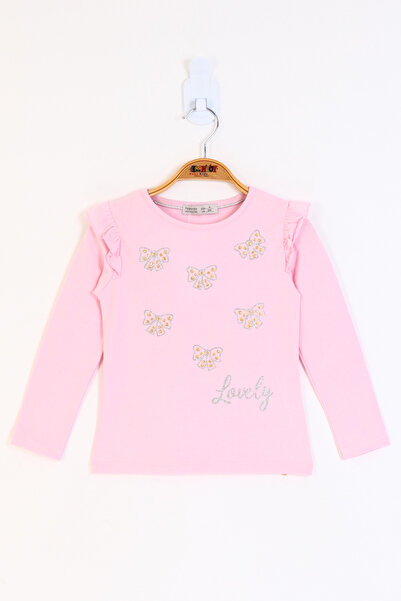 Toontoy Girl's Bow Printed T-Shirt