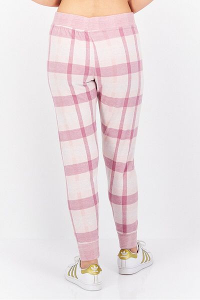 Felina Women Regular Fit Checkered Jogger Pants, Purple