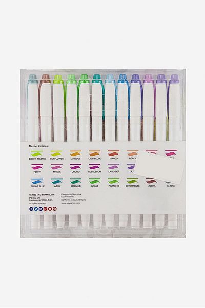 Kingart 24 Pieces Twin Tip Creative Markers, White Combo