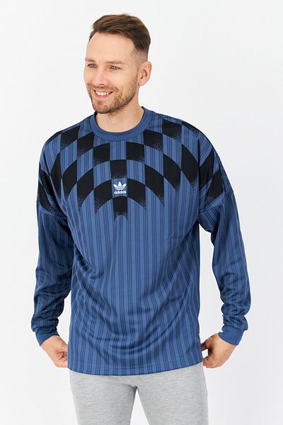 Adidas Originals Men Sportswear Fit Long Sleeves Training Jersey, Blue