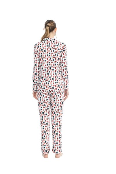 U.S. Polo Assn. Us Polo Assn. Women's Long Sleeve Padded Buttoned Pajamas Set S25111
