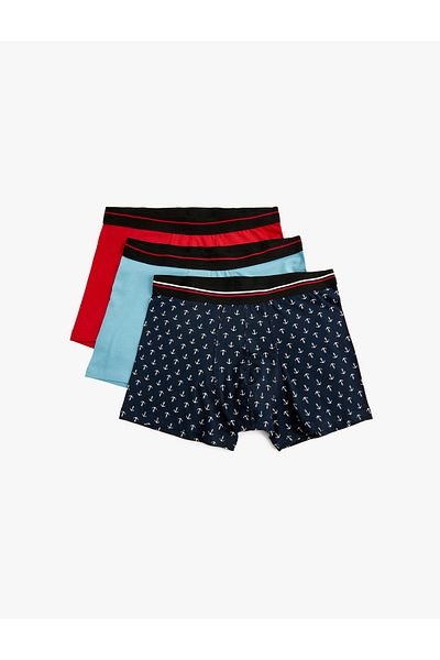 Koton Πολύχρωμο Σετ Boxer 3 τεμαχίων με θέμα Sailor