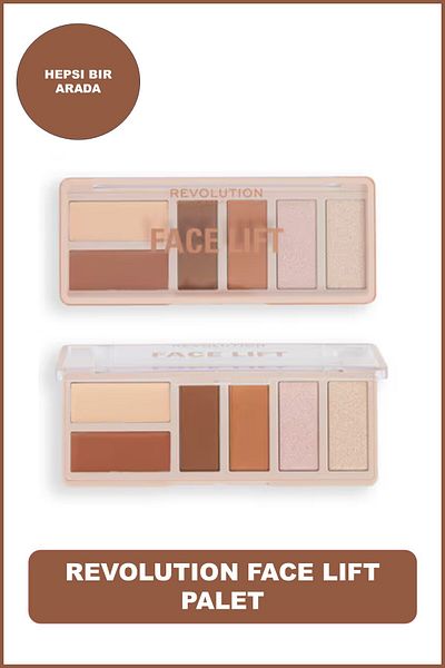 Revolution Face Lift Palette Light To Medium Face Lift Blush, Contour and Bronzer Palette