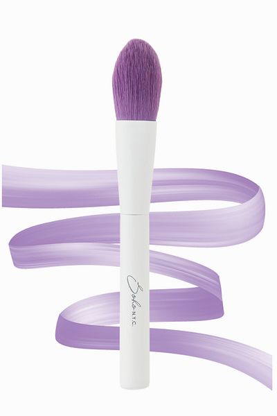 Soho N.Y.C. Vegan Flat Blush Makeup Brush-v705- Wooden Handle 15cm