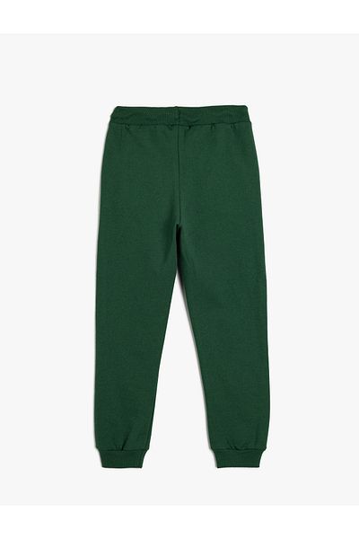 Koton Jogger Sweatpants Tie-Up Waist Print Λεπτομερείς τσέπες Raster