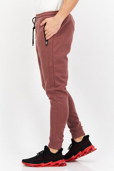Burnside Men Regular Fit Solid Jogger Pants, Mauve