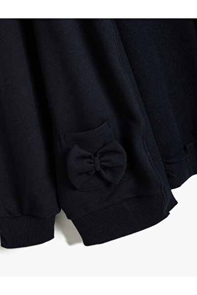 Koton Okul Sweatshirt Uzun Kollu Fiyonk Detaylı