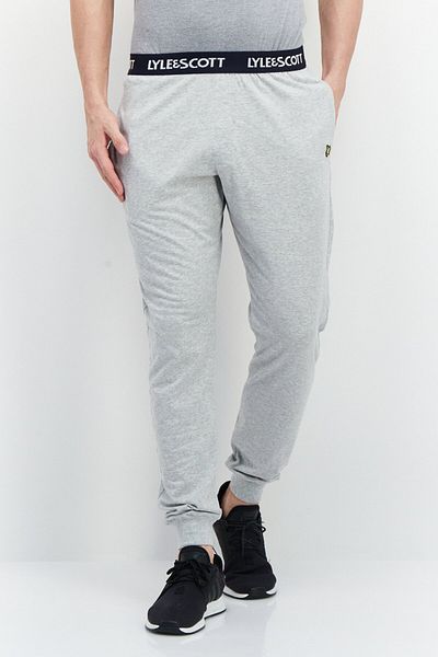Lyle & Scott Men Regular Fit Brand Logo Jogger Pants, Grey