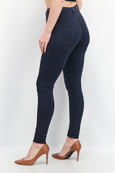 Esprit Women Skinny Fit Plain Stretchable Skinny 32 Length Jeans, Navy Blue