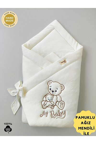 Bebella Ecru Baby Blanket Seasonal Hospital Outlet Newborn Swaddle Gift 100% Cotton Play Mat