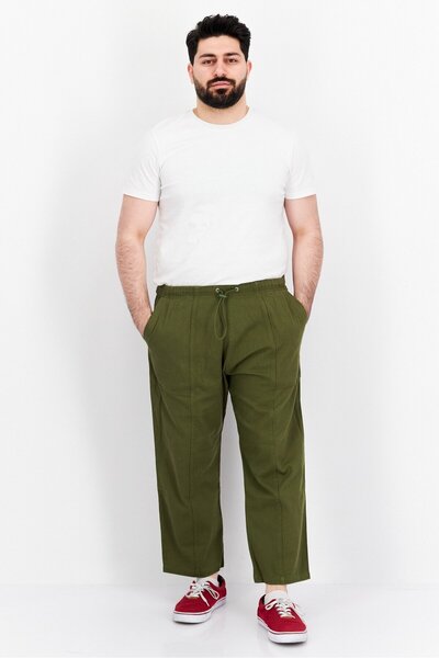 Esprit Men Regular Fit Drawstring No Stretch Denim, Dark Green