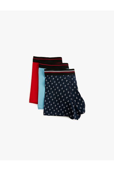 Koton Πολύχρωμο Σετ Boxer 3 τεμαχίων με θέμα Sailor