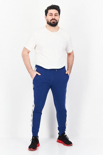 Pan Am Men Regular Fit Brand Logo Sweatpants, Blue
