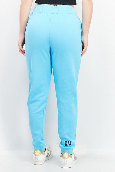 Steve Madden Women Regular Fit Brand Logo Jogger Pants, Sky Blue