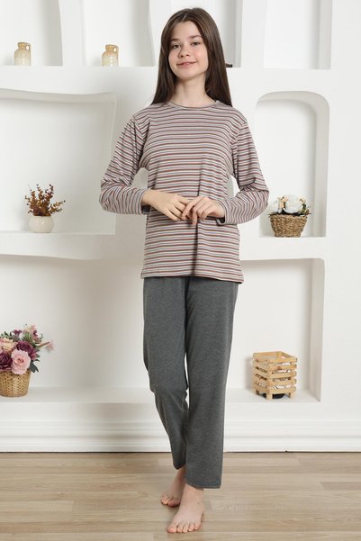 Mestore Fashion Line Girls' Combed Cotton Pajama Set 20424