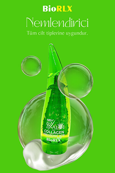 BioRLX %99 Saflıkta Aloe Vera Jeli, Kollajen Ve Hyaluronik Asit 250 ml