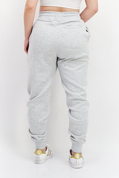 French Connection Women Regular Fit Drawstring Brand Logo Jogger Pants, Light Grey Marl