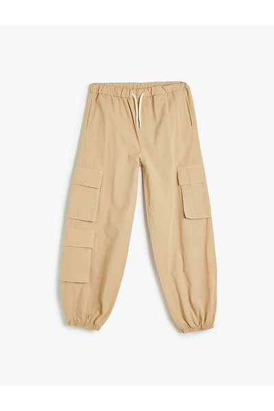 Koton Cotton Oversize Jegging Jeans - Elastic Waist and Pocket