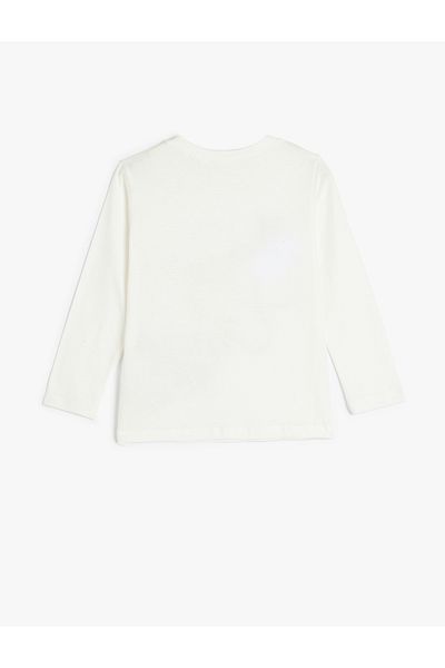 Koton T-Shirt Floral Printed Long Sleeve Crew Neck Cotton