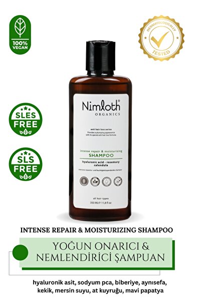 NIMLOTH ORGANICS Vegan Saç Dökülmesine Karşı Yoğun Onarıcı Ve Nemlendirici Tu...