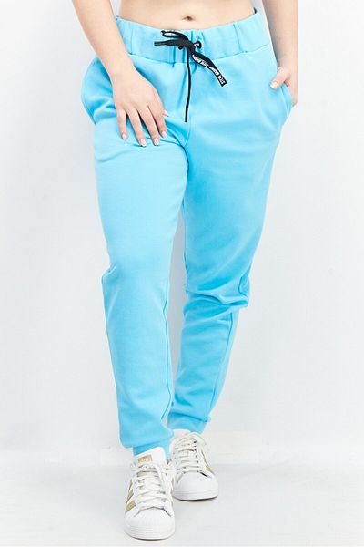 Steve Madden Women Regular Fit Brand Logo Jogger Pants, Sky Blue