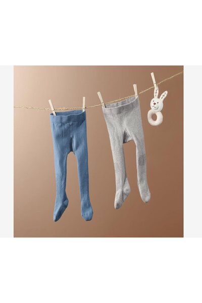 Tchibo Toddlers 2 pcs. Tights, Blue and Grey