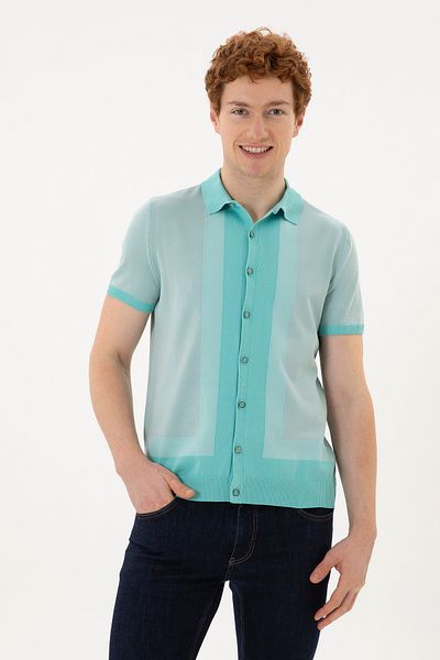 U.S. Polo Assn. Aqua Green мъжки пуловер - 50280456-VR048