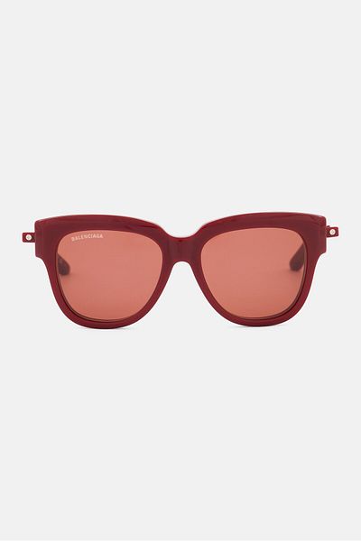 Balenciaga Women BB0160S-004 Sunglasses, Maroon