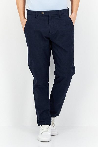 Sorbino Men Regular Fit Houndstooth Dress Pants, Navy