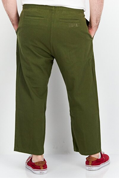 Esprit Men Regular Fit Drawstring No Stretch Denim, Dark Green