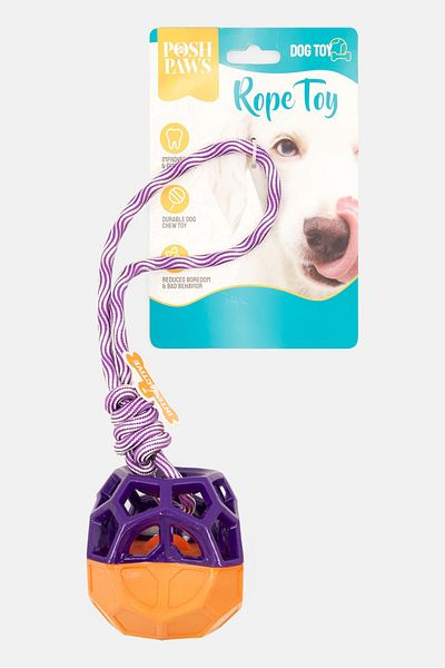 Posh Paws Dog Rope Toy, Orange