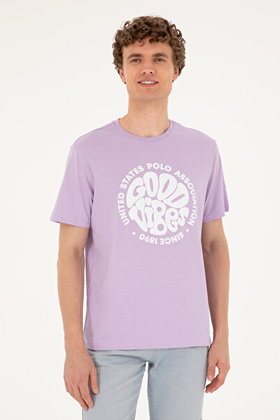 U.S. Polo Assn. Men's Regular Fit Crew Neck Lilac T-Shirt 50281078-Vr034
