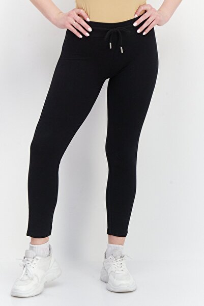 Don't Call Me Jennyfer بنطال ضيق سادة بطول كامل للنساء، أسود