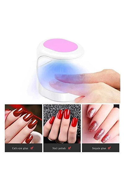 Nail Master 16 Watt 3 Led Protez Tırnak Kalıcı Oje Jel Kurutucu Mini Uv Led (NORMAL OJEYİ KURUTMAZ)