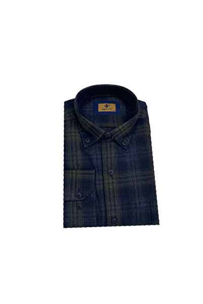 dcn giyim 1985 Men's Classic Cut Wool Shirt-Sy4